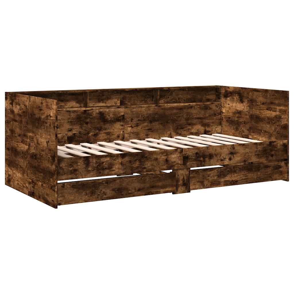 Lit de jour avec tiroirs sans matelas chêne fumé 75x190 cm - XIOS
