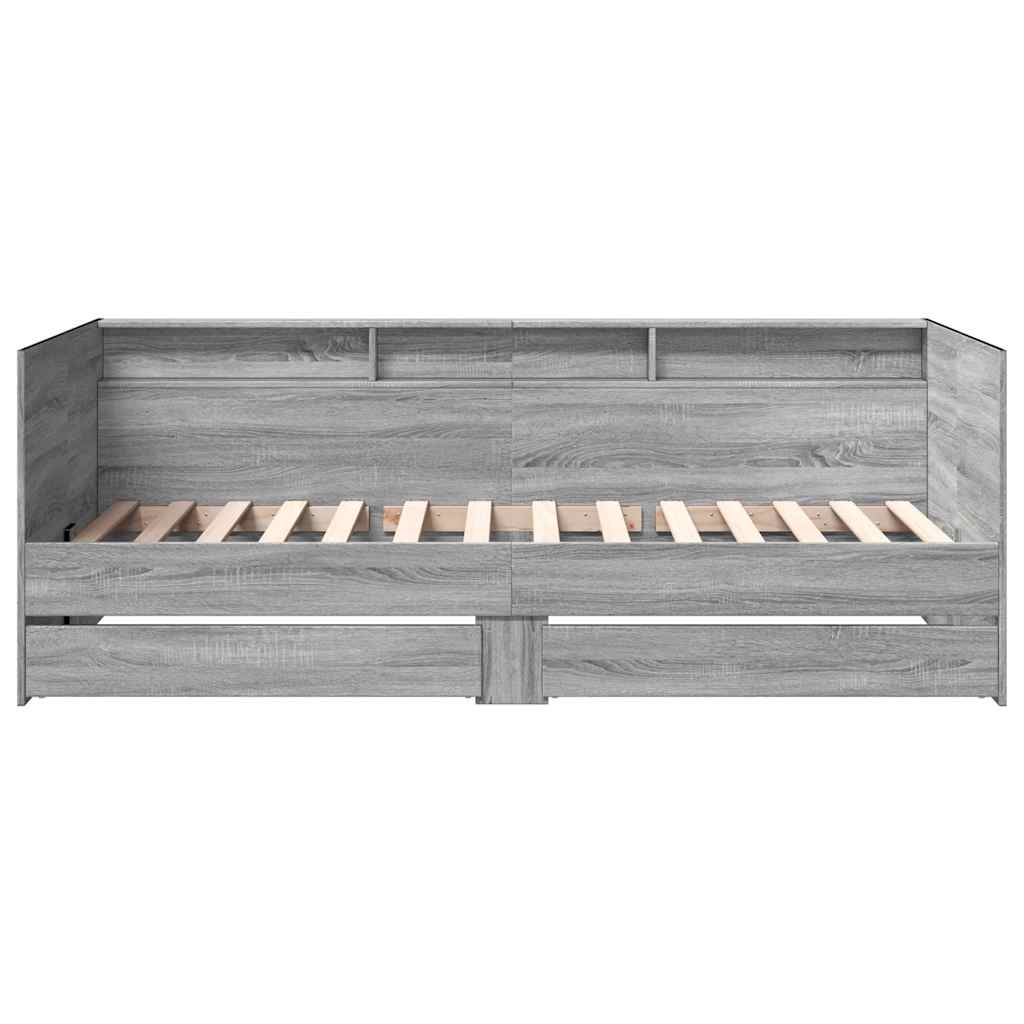 Lit de jour avec tiroirs sans matelas sonoma gris 75x190 cm - XIOS