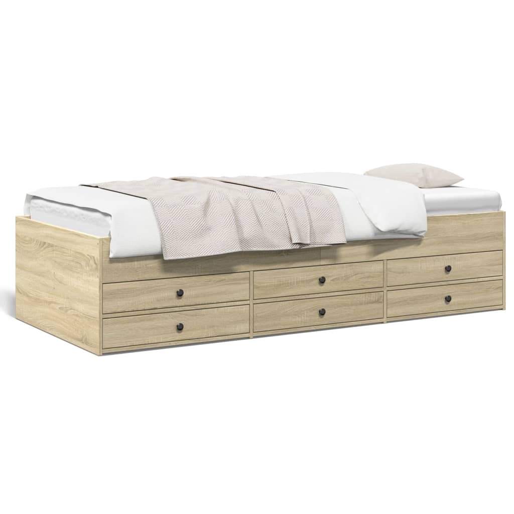 Lit de jour avec tiroirs sans matelas chêne sonoma 100x200 cm - XIOS