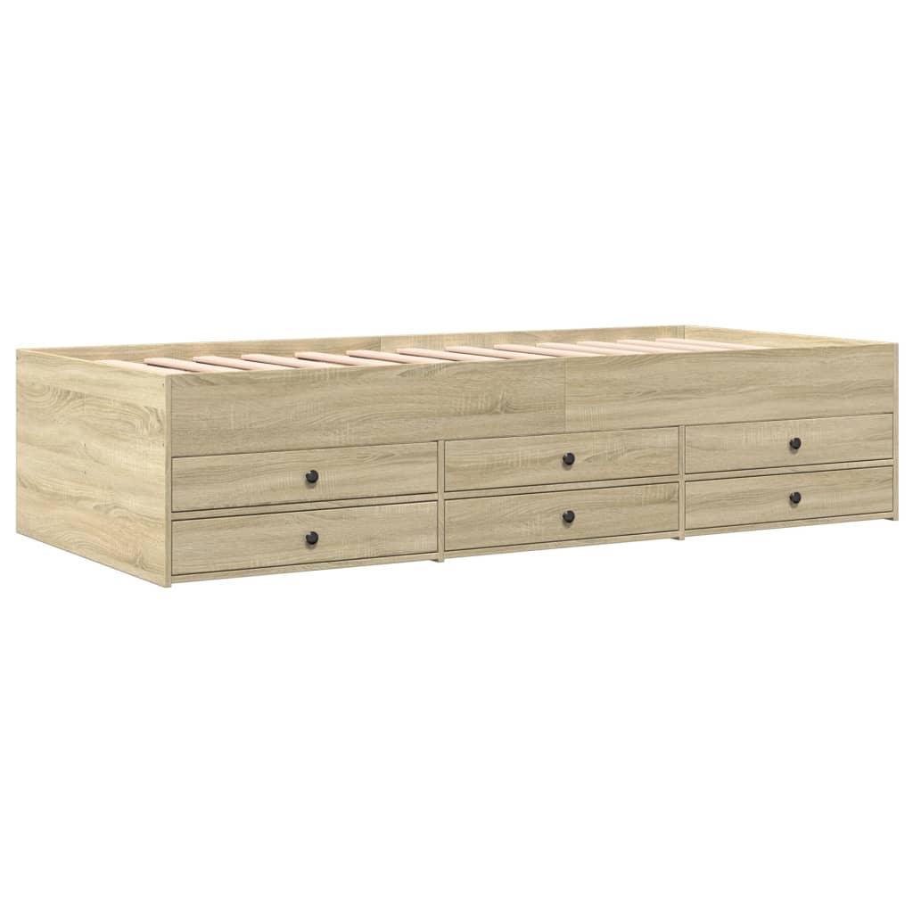 Lit de jour avec tiroirs sans matelas chêne sonoma 100x200 cm - XIOS