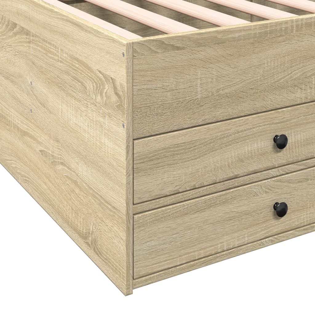 Lit de jour avec tiroirs sans matelas chêne sonoma 100x200 cm - XIOS