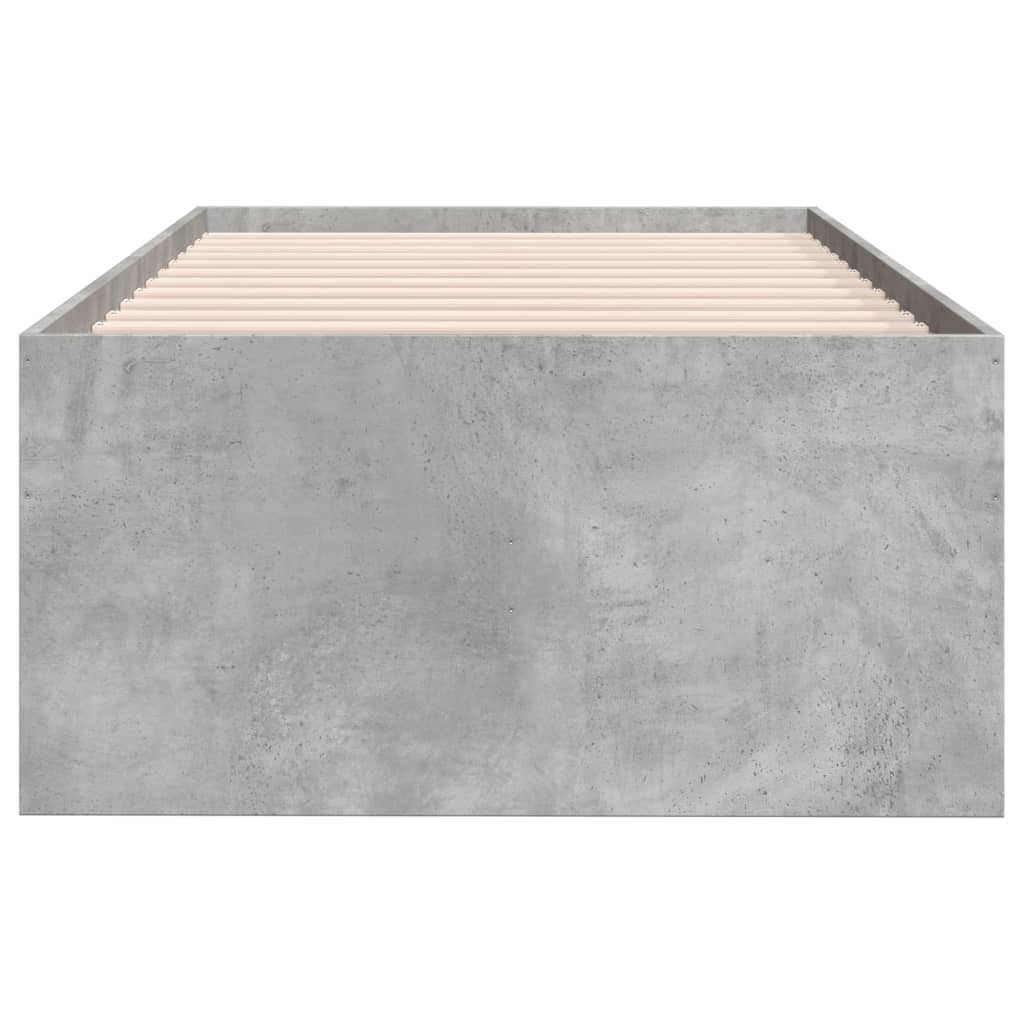 Lit de jour avec tiroirs sans matelas gris béton 100x200 cm - XIOS