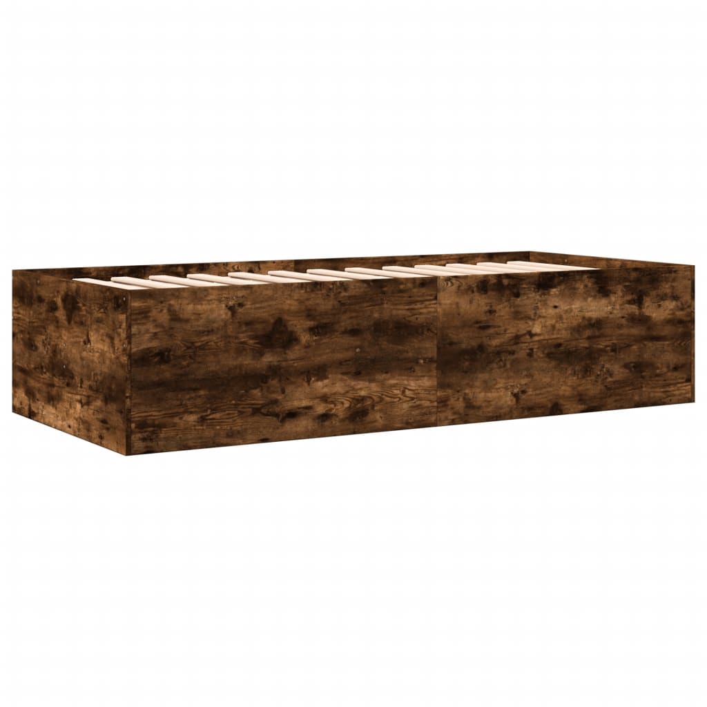 Lit de jour avec tiroirs sans matelas chêne fumé 100x200 cm - XIOS