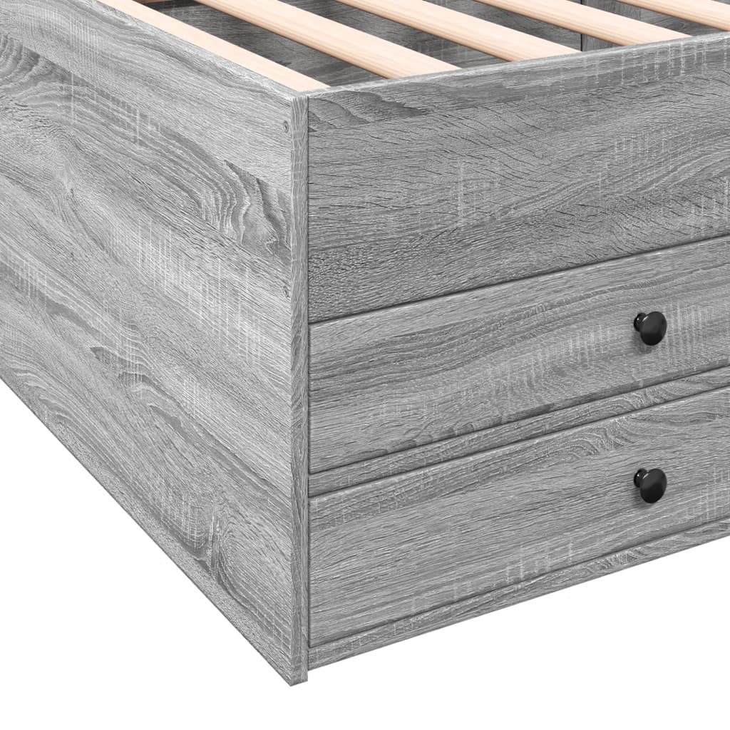 Lit de jour avec tiroirs sans matelas sonoma gris 100x200 cm - XIOS