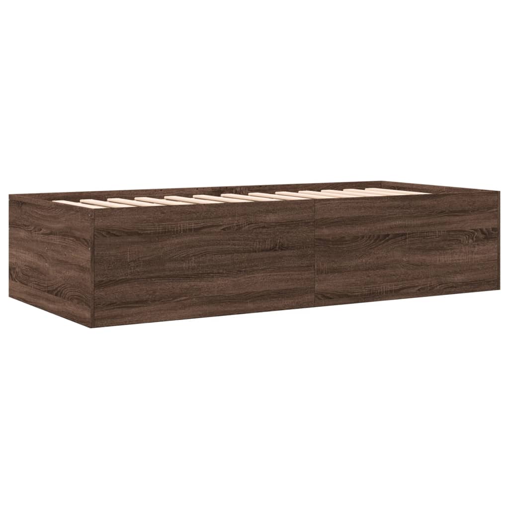 Lit de jour avec tiroirs sans matelas chêne marron 100x200 cm - XIOS