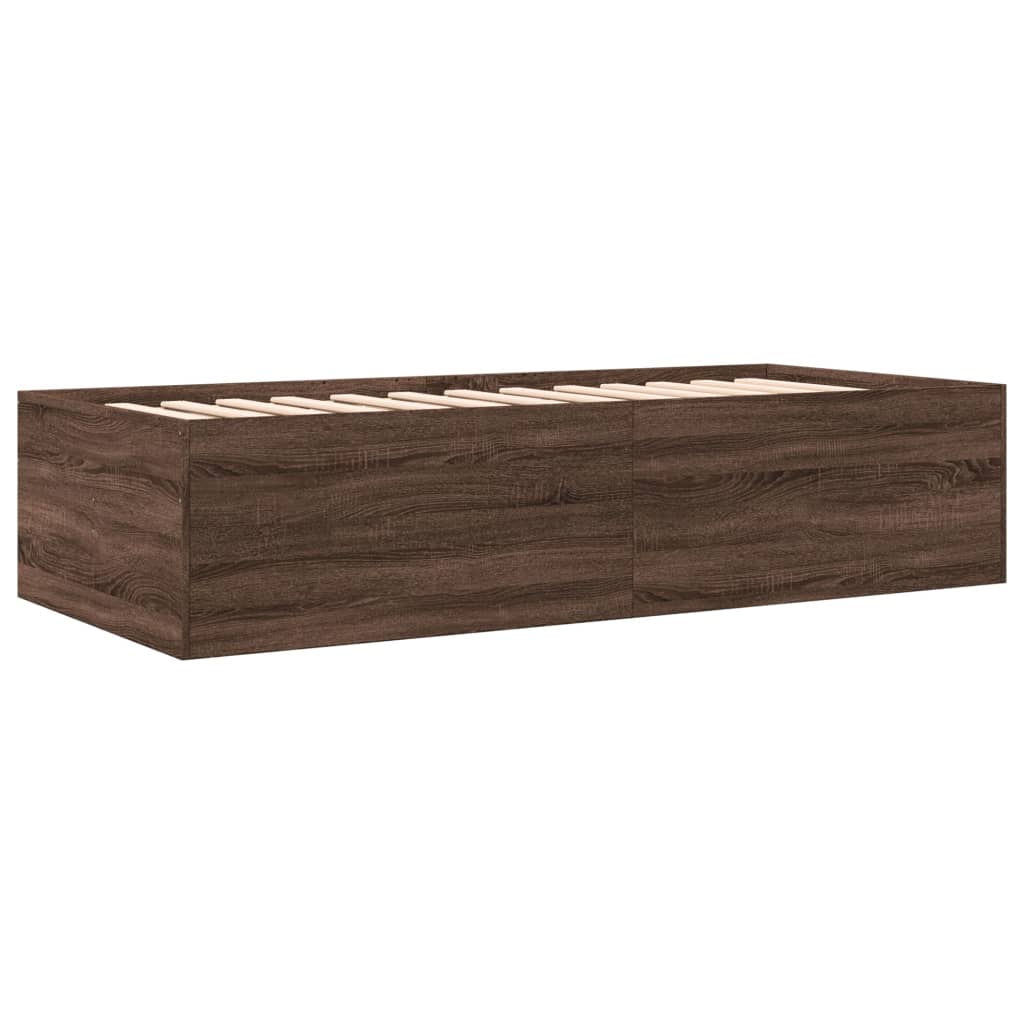 Lit de jour avec tiroirs sans matelas chêne marron 90x200 cm - XIOS