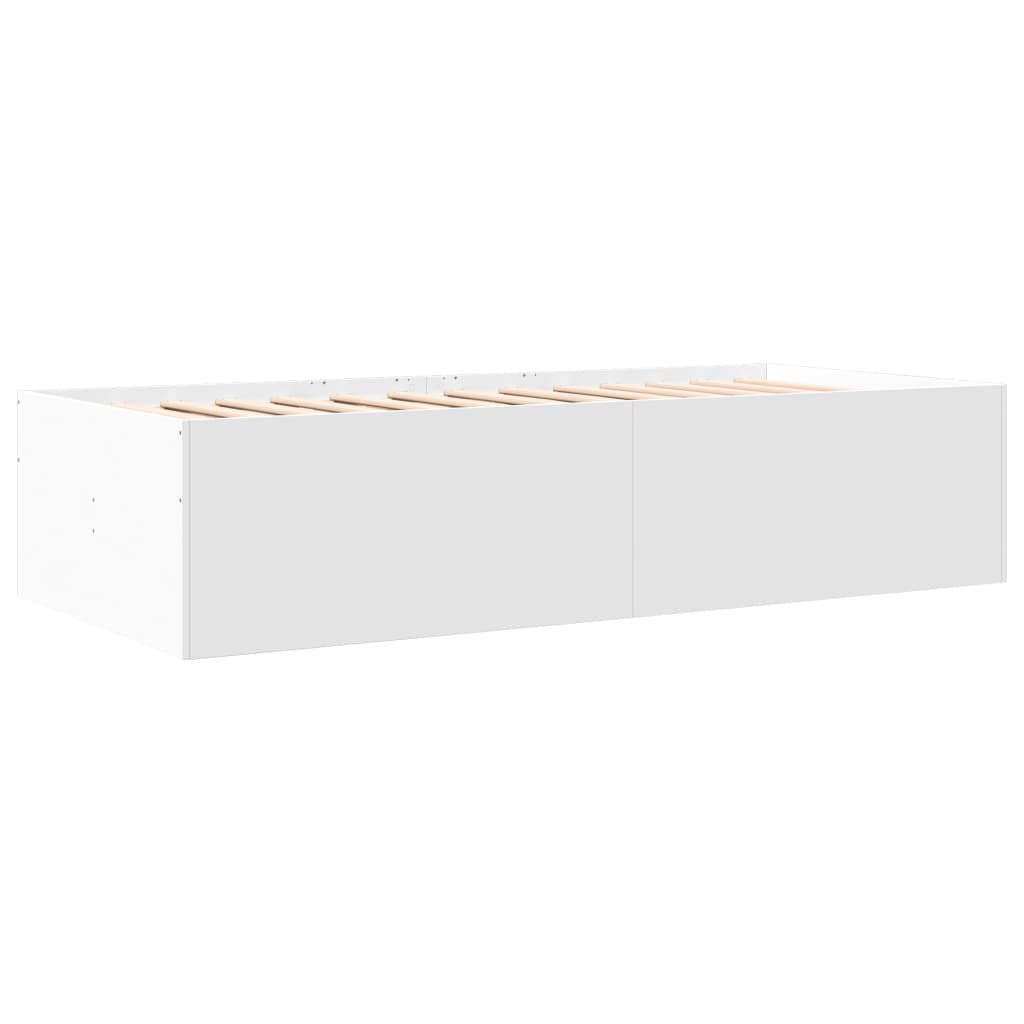 Lit de jour avec tiroirs sans matelas blanc 90x190 cm - XIOS