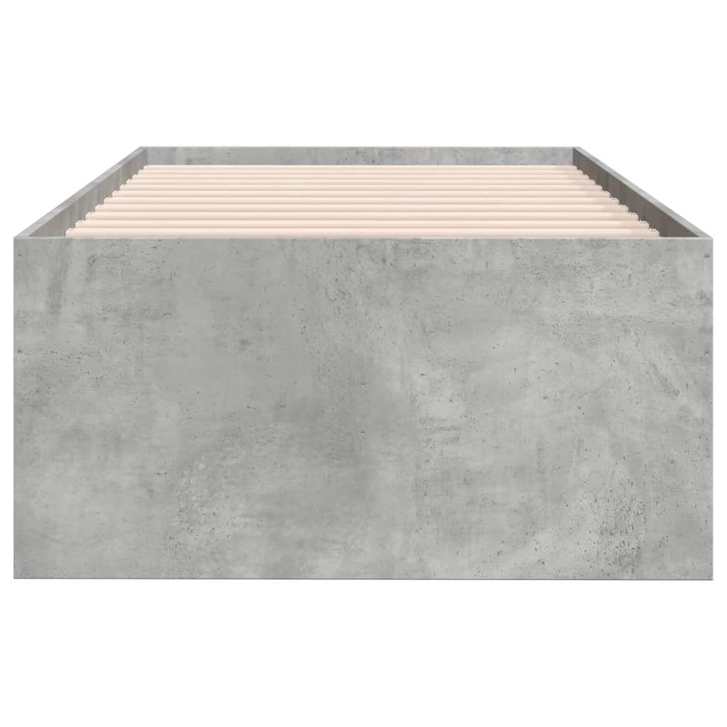Lit de jour avec tiroirs sans matelas gris béton 90x190 cm - XIOS
