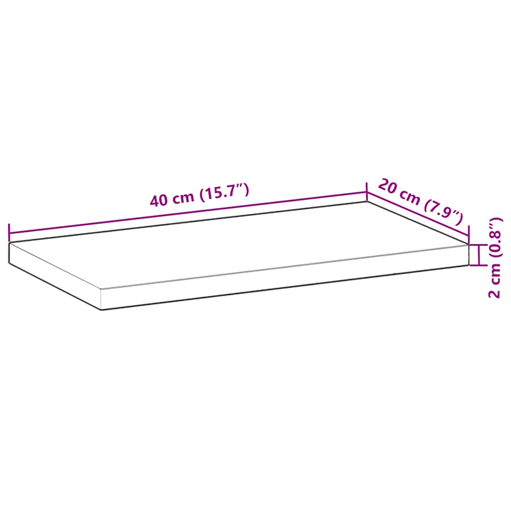 Étagères flottantes 3 pcs 40x20x2 cm acacia massif non traité - XIOS