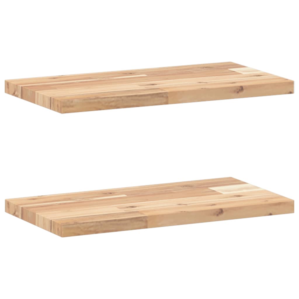 Étagères flottantes 2 pcs 60x20x2 cm acacia massif non traité - XIOS