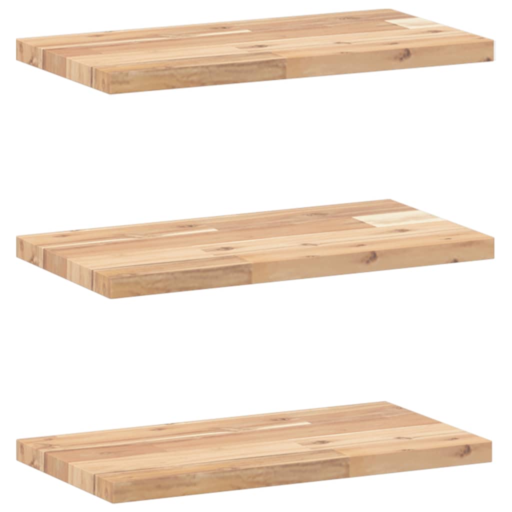 Étagères flottantes 3 pcs 60x20x2 cm acacia massif non traité - XIOS