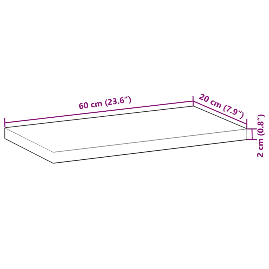 Étagères flottantes 3 pcs 60x20x2 cm acacia massif non traité - XIOS