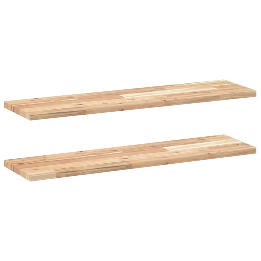 Étagères flottantes 2 pcs 100x20x2 cm acacia massif non traité - XIOS
