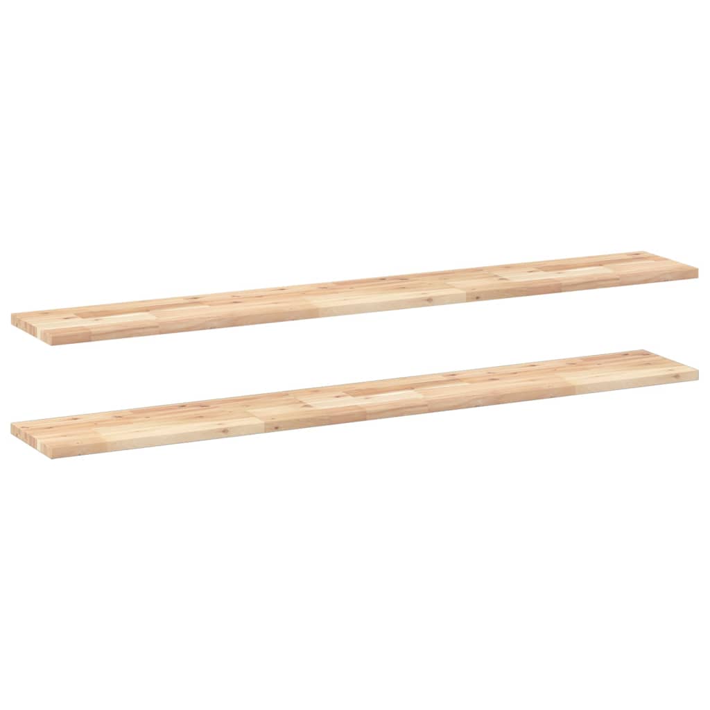 Étagères flottantes 2 pcs 120x20x2 cm acacia massif non traité - XIOS