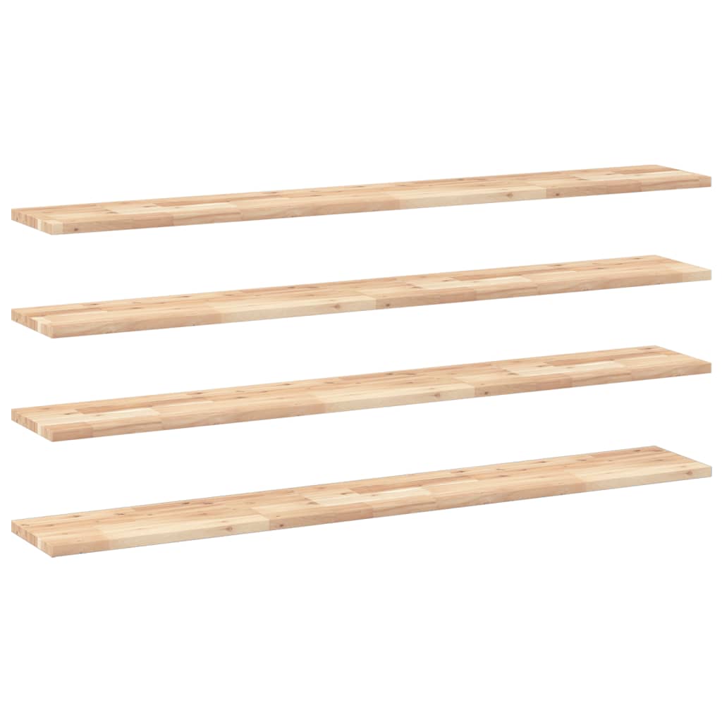 Étagères flottantes 4 pcs 140x20x2 cm acacia massif non traité - XIOS