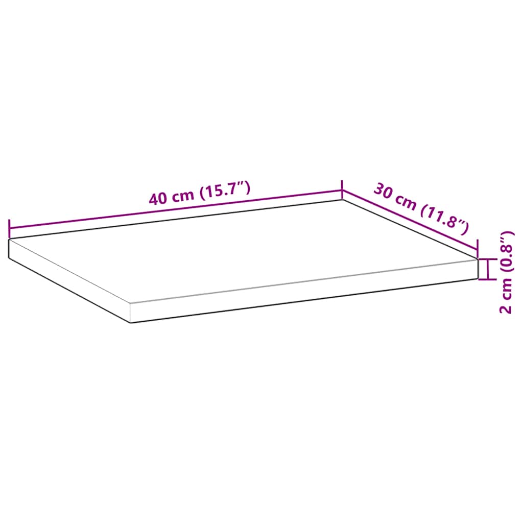 Étagères flottantes 4 pcs 40x30x2 cm acacia massif non traité - XIOS
