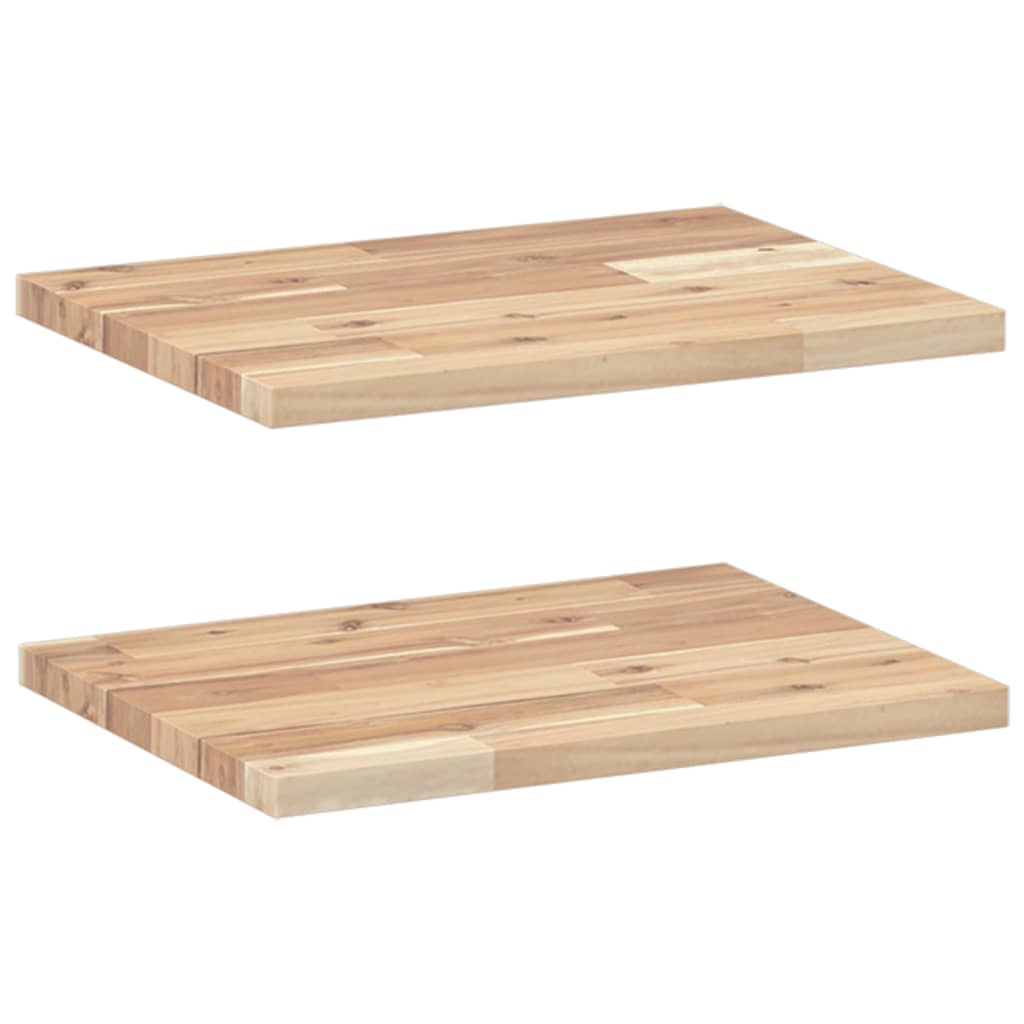 Étagères flottantes 2 pcs 60x30x2 cm acacia massif non traité - XIOS