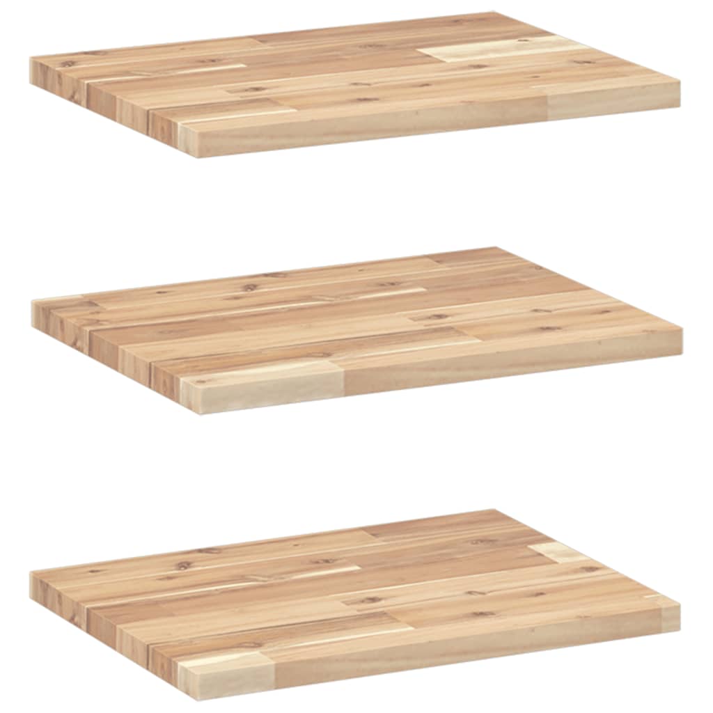Étagères flottantes 3 pcs 60x30x2 cm acacia massif non traité - XIOS