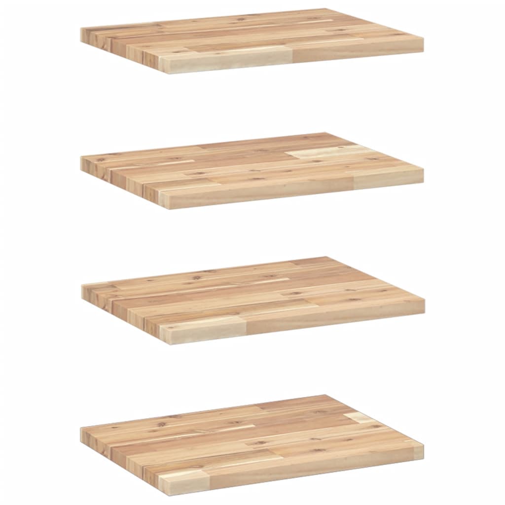 Étagères flottantes 4 pcs 60x30x2 cm acacia massif non traité - XIOS