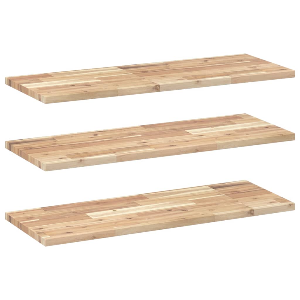 Étagères flottantes 3 pcs 80x30x2 cm acacia massif non traité - XIOS