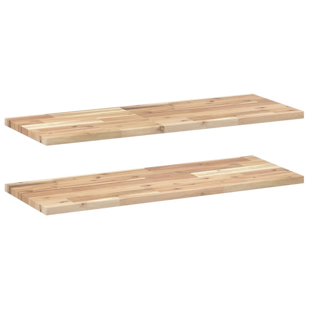 Étagères flottantes 2 pcs 100x30x2 cm acacia massif non traité - XIOS