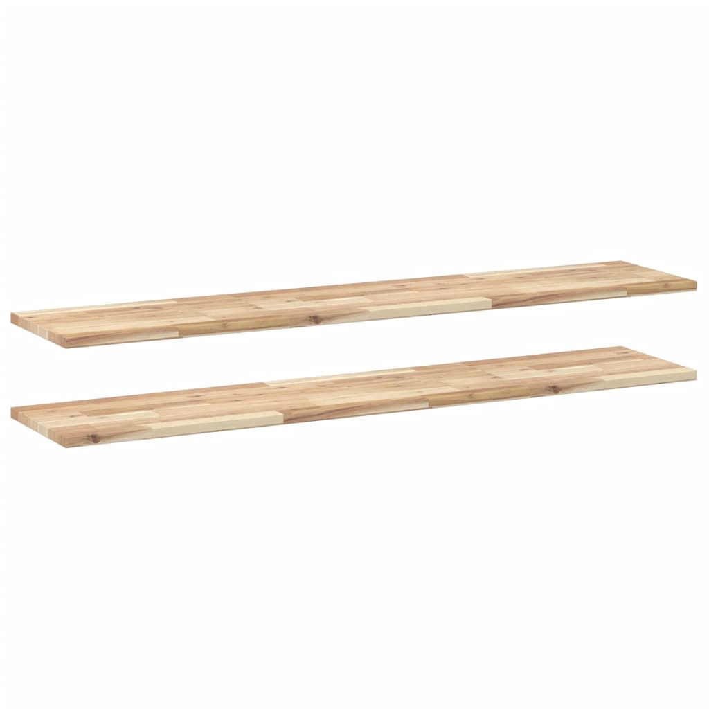Étagères flottantes 2 pcs 120x30x2 cm acacia massif non traité - XIOS