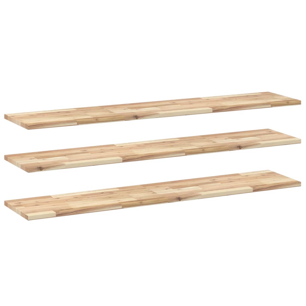 Étagères flottantes 3 pcs 160x30x2 cm acacia massif non traité - XIOS