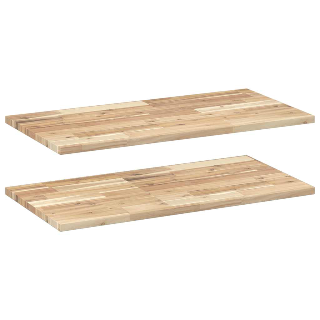 Étagères flottantes 2 pcs 80x40x2 cm acacia massif non traité - XIOS