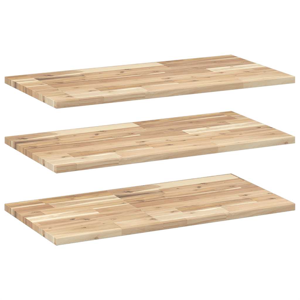 Étagères flottantes 3 pcs 80x40x2 cm acacia massif non traité - XIOS