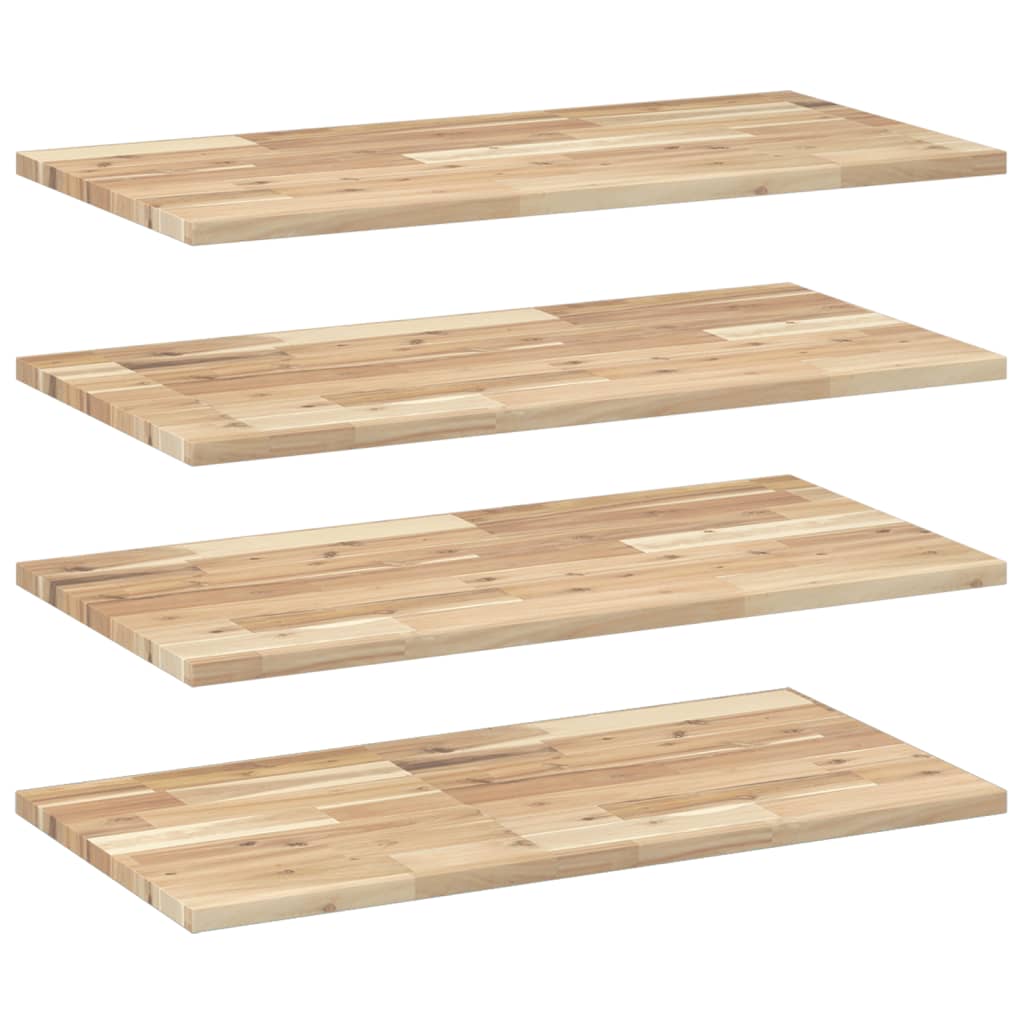 Étagères flottantes 4 pcs 100x40x2 cm acacia massif non traité - XIOS