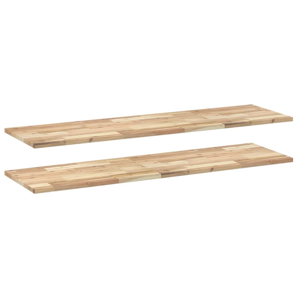 Étagères flottantes 2 pcs 120x40x2 cm acacia massif non traité - XIOS
