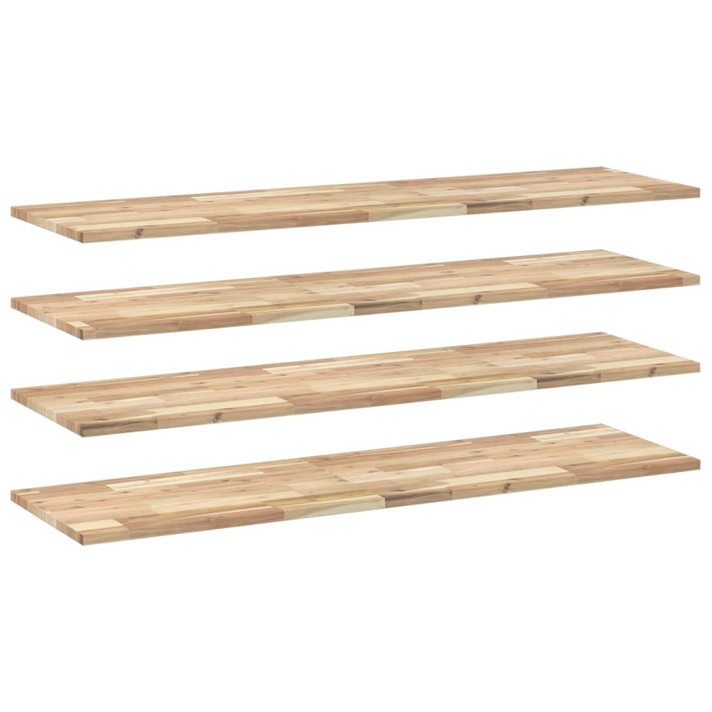 Étagères flottantes 4 pcs 120x40x2 cm acacia massif non traité - XIOS
