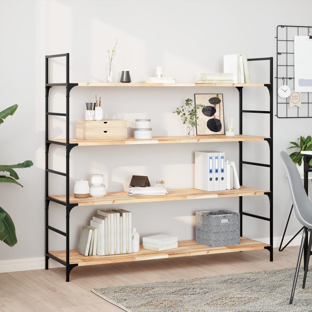 Étagères flottantes 4 pcs 120x40x2 cm acacia massif non traité