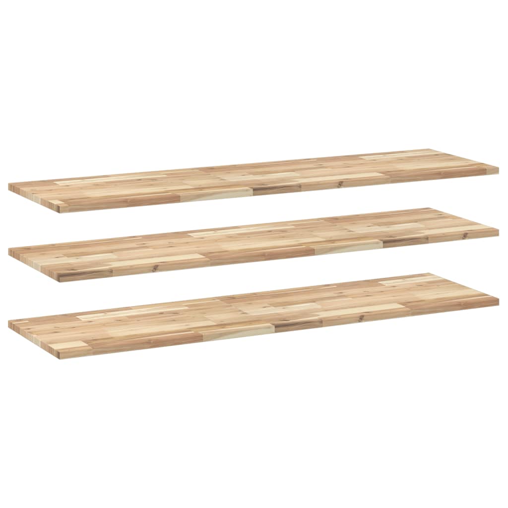 Étagères flottantes 3 pcs 140x40x2 cm acacia massif non traité - XIOS