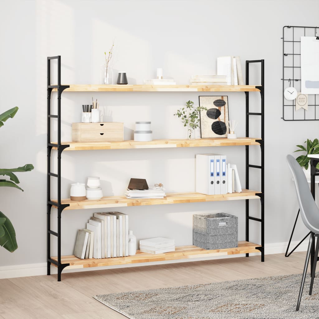 Étagères flottantes 4 pcs 140x20x4 cm acacia massif non traité - XIOS