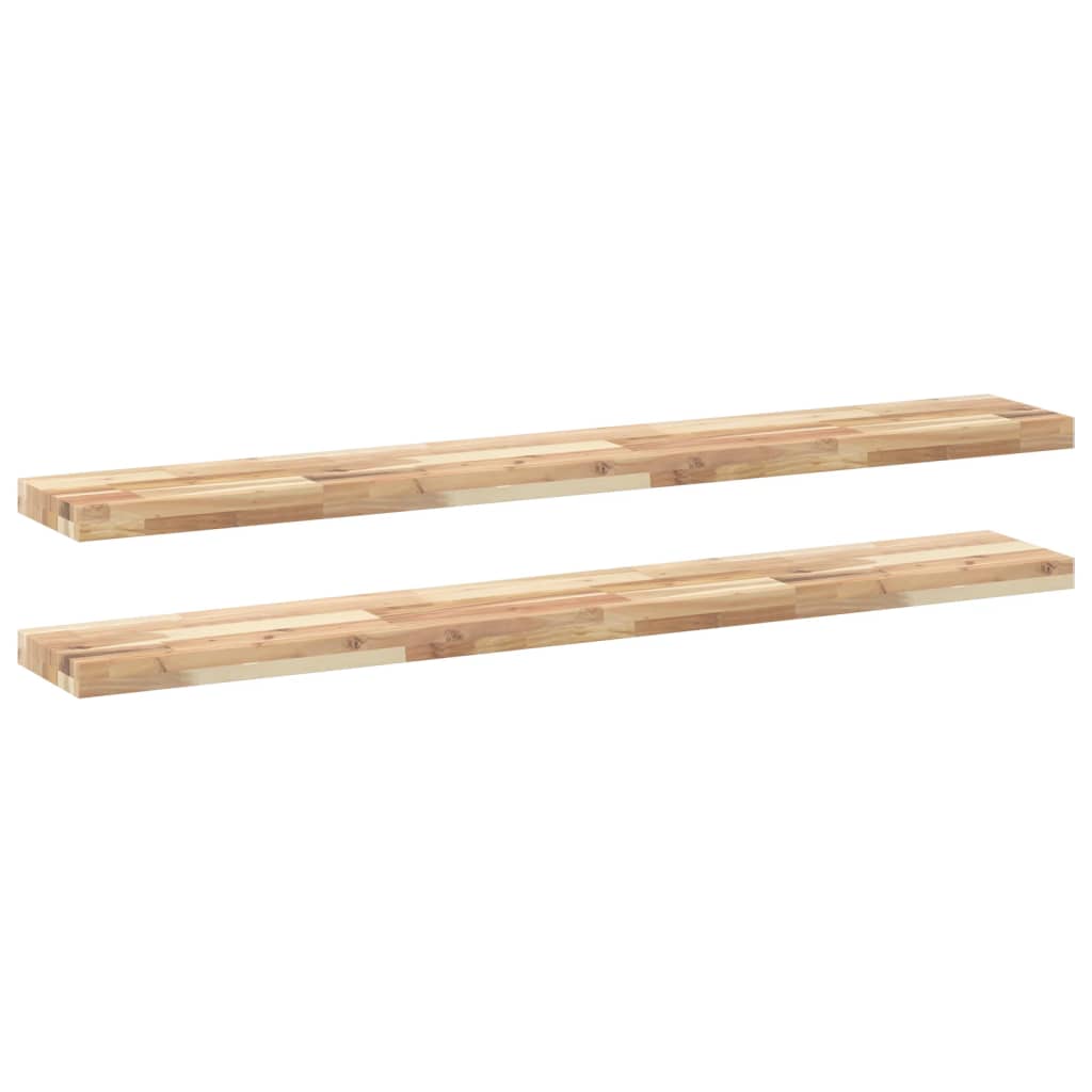 Étagères flottantes 2 pcs 160x20x4 cm acacia massif non traité - XIOS