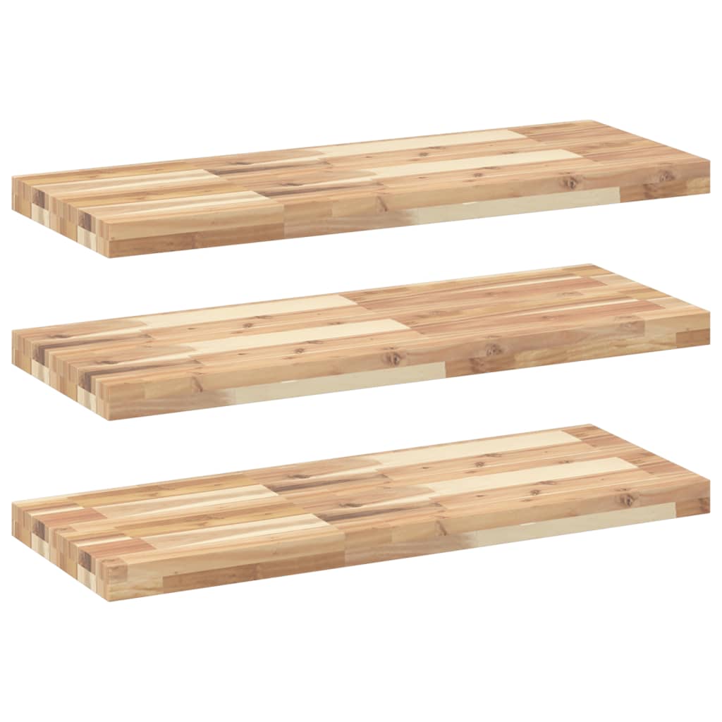 Étagères flottantes 3 pcs 100x30x4 cm acacia massif non traité - XIOS