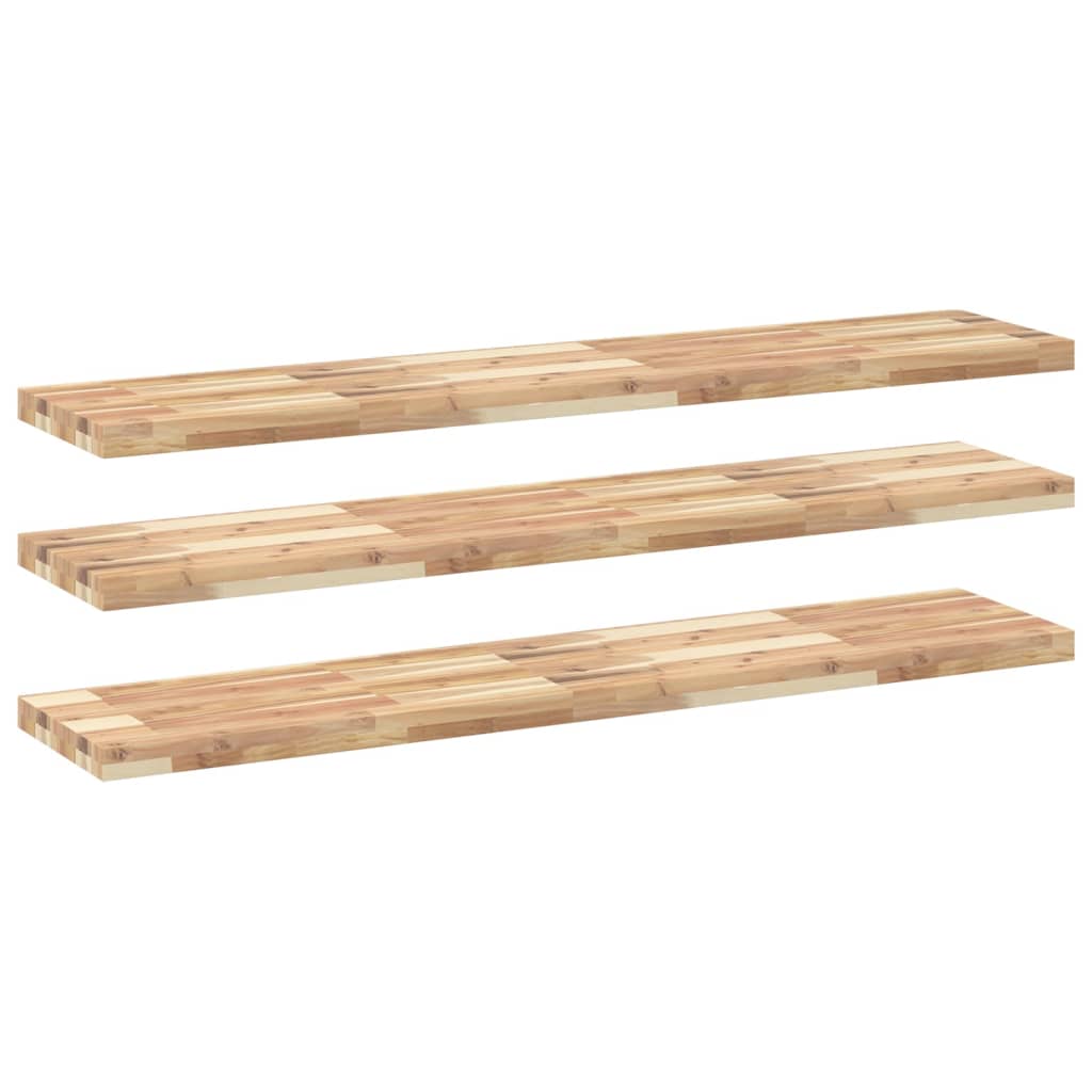 Étagères flottantes 3 pcs 140x30x4 cm acacia massif non traité - XIOS