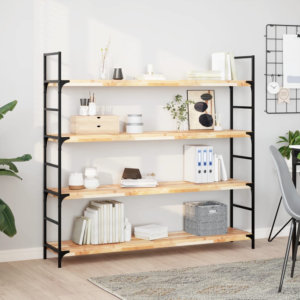 Étagères flottantes 4 pcs 140x30x4 cm acacia massif non traité - XIOS