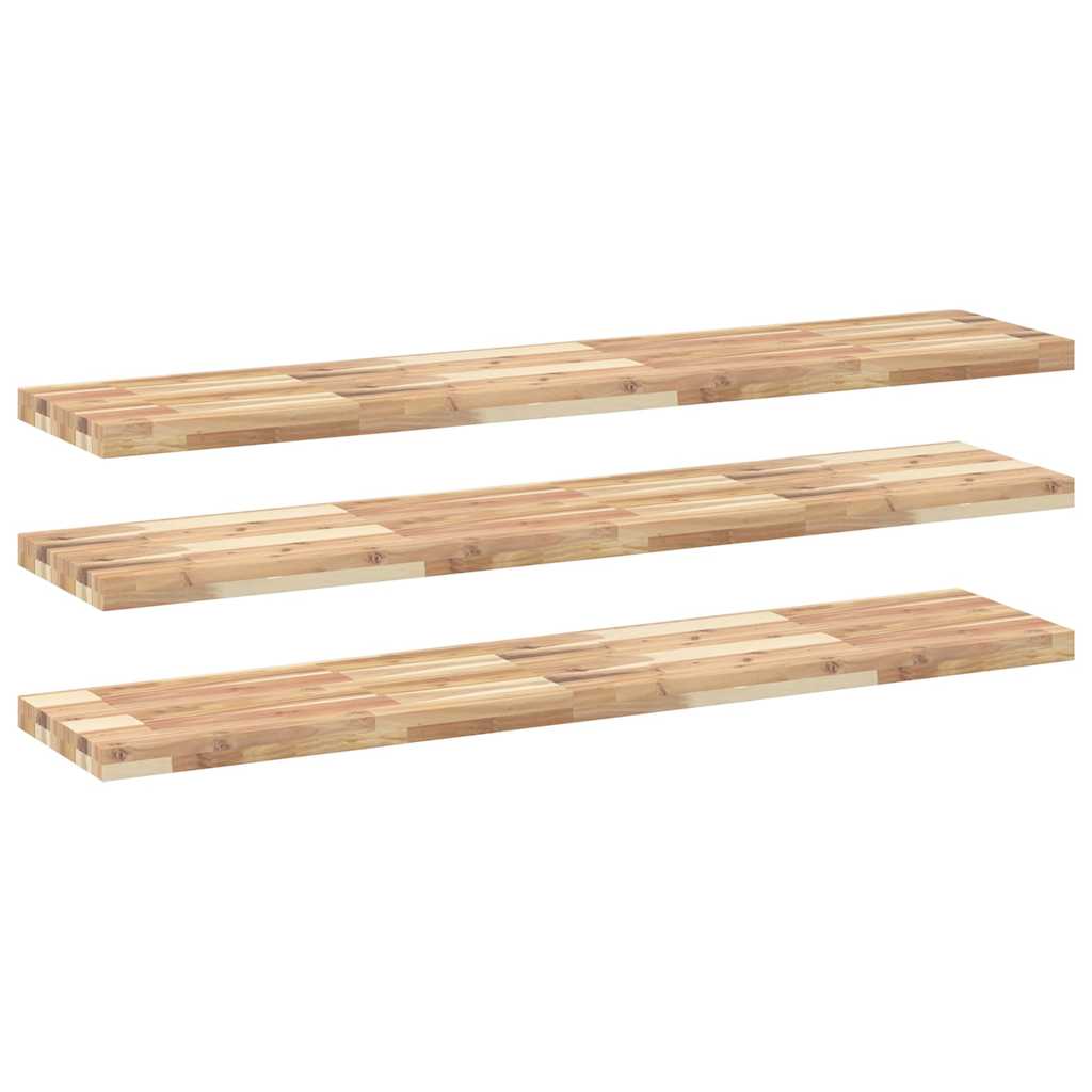 Étagères flottantes 3 pcs 160x30x4 cm acacia massif non traité - XIOS
