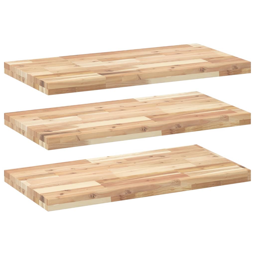 Étagères flottantes 3 pcs 60x40x4 cm acacia massif non traité - XIOS