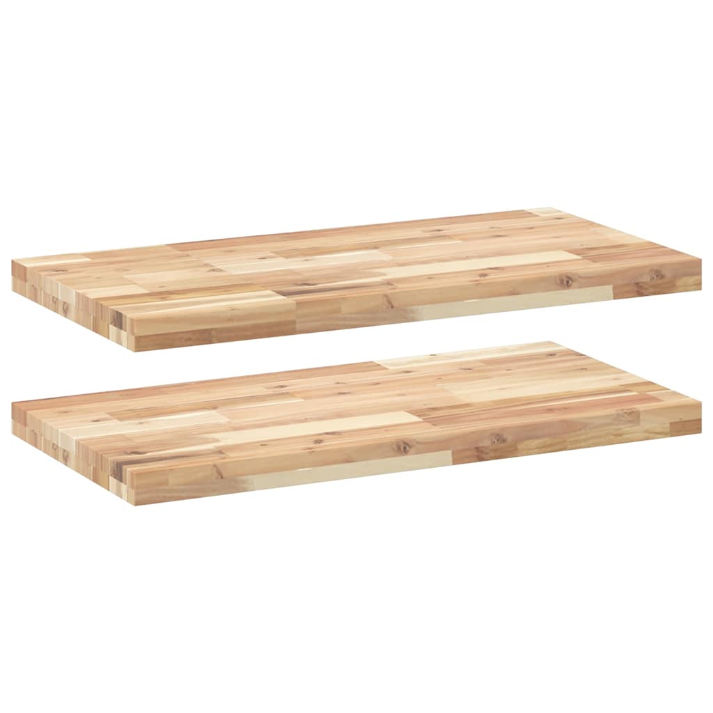 Étagères flottantes 2 pcs 80x40x4 cm acacia massif non traité - XIOS