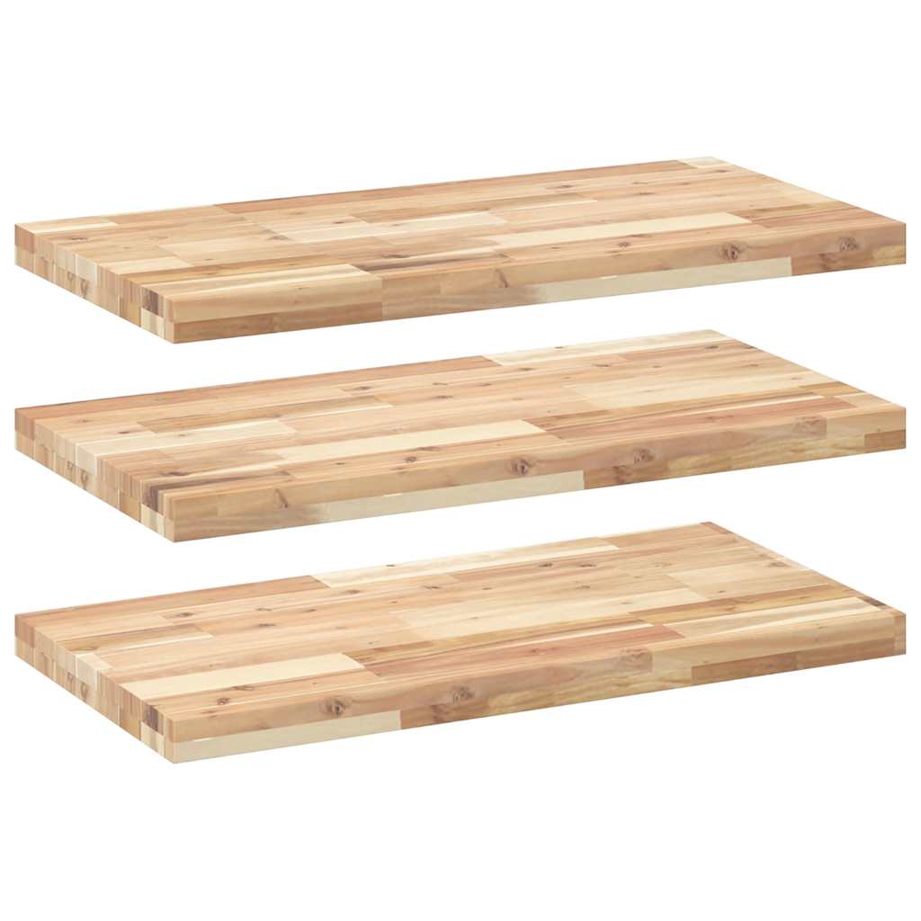 Étagères flottantes 3 pcs 80x40x4 cm acacia massif non traité - XIOS