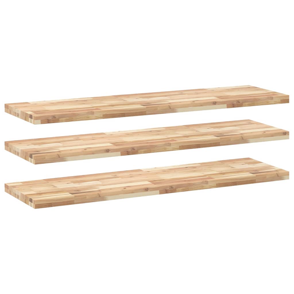 Étagères flottantes 3 pcs 140x40x4 cm acacia massif non traité - XIOS