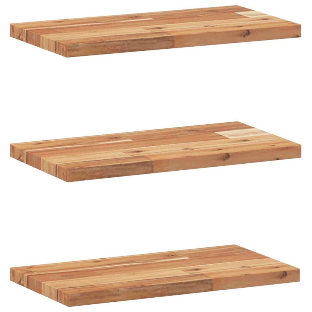 Étagères flottantes 3 pcs 60x20x2 cm acacia massif à l'huile - XIOS