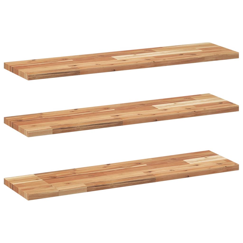 Étagères flottantes 3 pcs 100x20x2 cm acacia massif à l'huile - XIOS