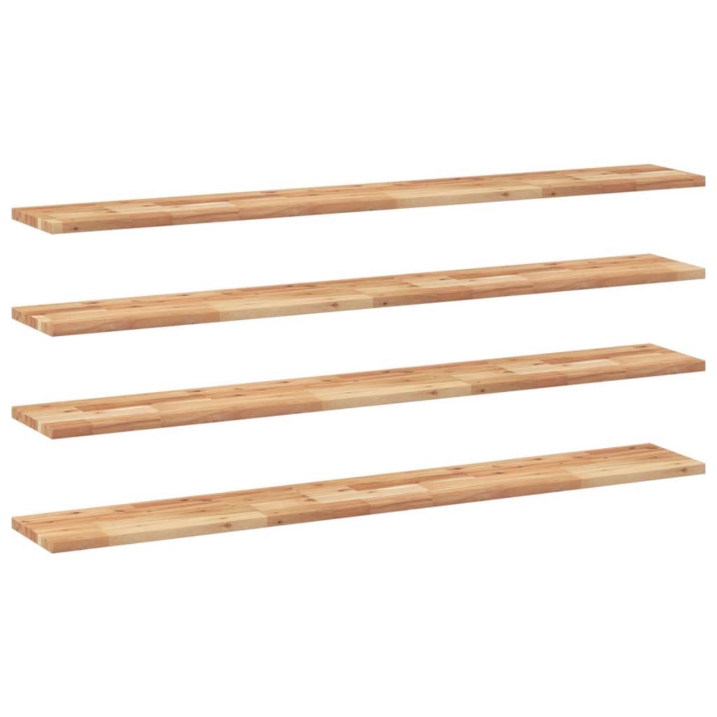 Étagères flottantes 4 pcs 120x20x2 cm acacia massif à l'huile - XIOS