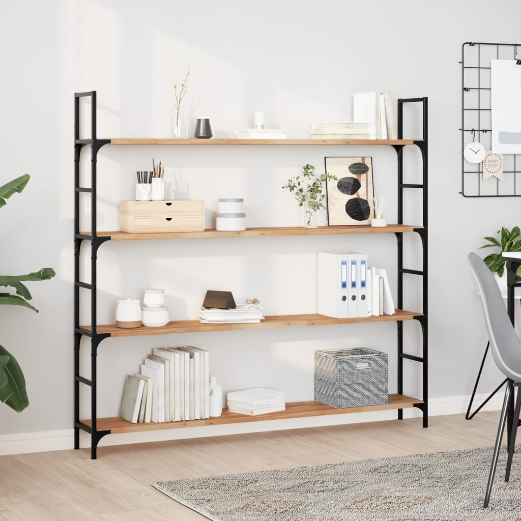 Étagères flottantes 4 pcs 160x20x2 cm acacia massif à l'huile - XIOS