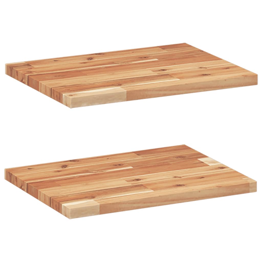 Étagères flottantes 2 pcs 60x30x2 cm acacia massif à l'huile - XIOS