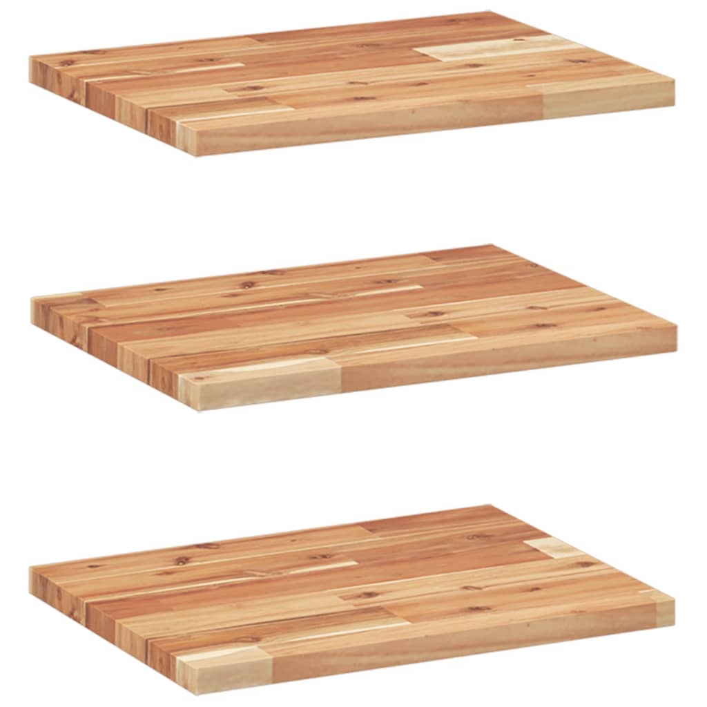 Étagères flottantes 3 pcs 60x30x2 cm acacia massif à l'huile - XIOS